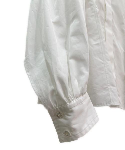 BLAMINK（ブラミンク）BLAMINK (ブラミンク) ノーカラーシャツ ホワイト サイズ:36の古着・服飾アイテム