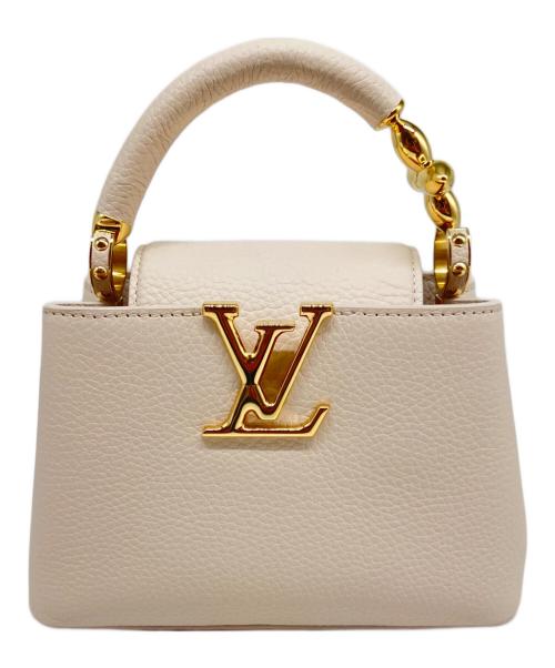 LOUIS VUITTON（ルイ ヴィトン）LOUIS VUITTON (ルイ ヴィトン) カプシーヌミニ アイボリー サイズ:ミニの古着・服飾アイテム