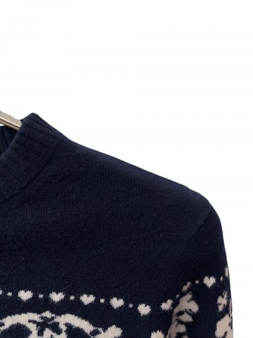 CHANEL（シャネル）CHANEL (シャネル) クローバーココカシミヤ混ニット ネイビー サイズ:36の古着・服飾アイテム
