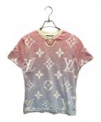 LOUIS VUITTONルイ ヴィトン）の古着「Sunrise Monogram T-shirt/サンライズモノグラムTシャツ」｜レッド×ブルー