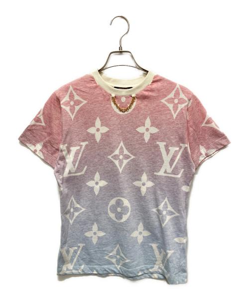 LOUIS VUITTON（ルイ ヴィトン）LOUIS VUITTON (ルイ ヴィトン) Sunrise Monogram T-shirt/サンライズモノグラムTシャツ レッド×ブルー サイズ:XSの古着・服飾アイテム