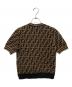 FENDI (フェンディ) ズッカ柄半袖ニット ブラウン サイズ:36：70000円
