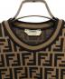 中古・古着 FENDI (フェンディ) ズッカ柄半袖ニット ブラウン サイズ:36：70000円