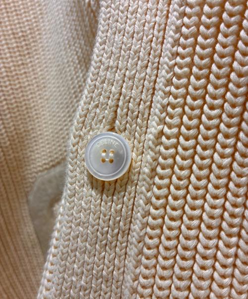 CELINE（セリーヌ）CELINE (セリーヌ) ロゴワッペンVネックカーディガン アイボリー サイズ:Sの古着・服飾アイテム