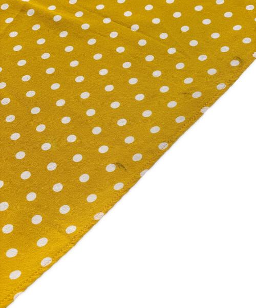 CELINE（セリーヌ）CELINE (セリーヌ) ラヴァリエール ドットシルクワンピース イエロー サイズ:34の古着・服飾アイテム