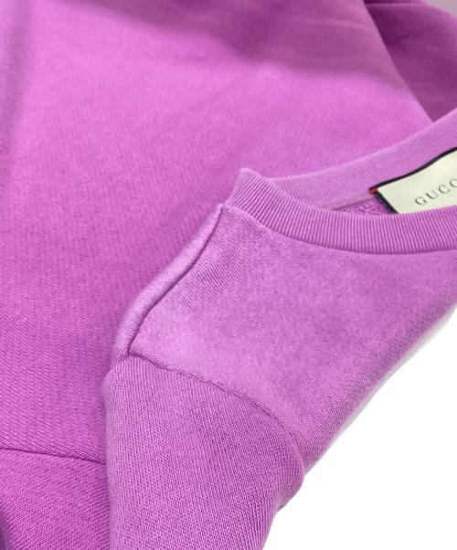 GUCCI（グッチ）GUCCI (グッチ) Gucci sexiness print sweatshirt/ロゴスウェット パープル サイズ:Sの古着・服飾アイテム