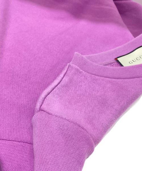 GUCCI（グッチ）GUCCI (グッチ) Gucci sexiness print sweatshirt/ロゴスウェット パープル サイズ:Sの古着・服飾アイテム