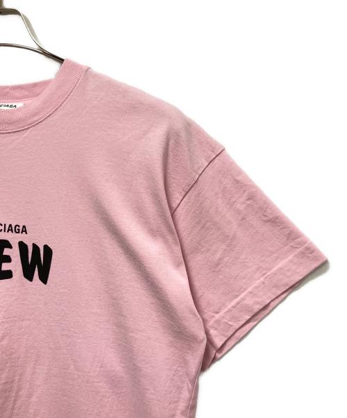 BALENCIAGA（バレンシアガ）BALENCIAGA (バレンシアガ) CREW Print T-shirts/CREWプリントTシャツ ピンク サイズ:Sの古着・服飾アイテム