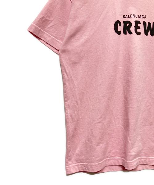 BALENCIAGA（バレンシアガ）BALENCIAGA (バレンシアガ) CREW Print T-shirts/CREWプリントTシャツ ピンク サイズ:Sの古着・服飾アイテム