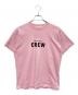 BALENCIAGA（バレンシアガ）の古着「CREW Print T-shirts/CREWプリントTシャツ」｜ピンク
