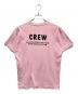 BALENCIAGA (バレンシアガ) CREW Print T-shirts/CREWプリントTシャツ ピンク サイズ:S：28000円