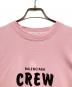 中古・古着 BALENCIAGA (バレンシアガ) CREW Print T-shirts/CREWプリントTシャツ ピンク サイズ:S：28000円