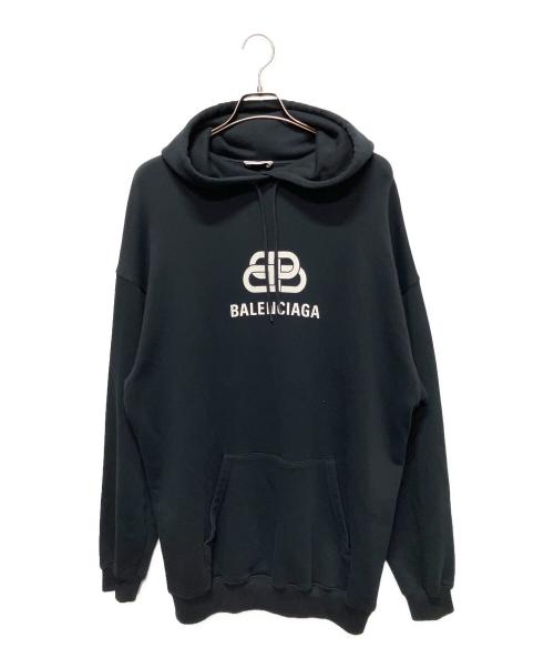 BALENCIAGA（バレンシアガ）BALENCIAGA (バレンシアガ) BBロゴプリントフーディ ブラック サイズ:XSの古着・服飾アイテム