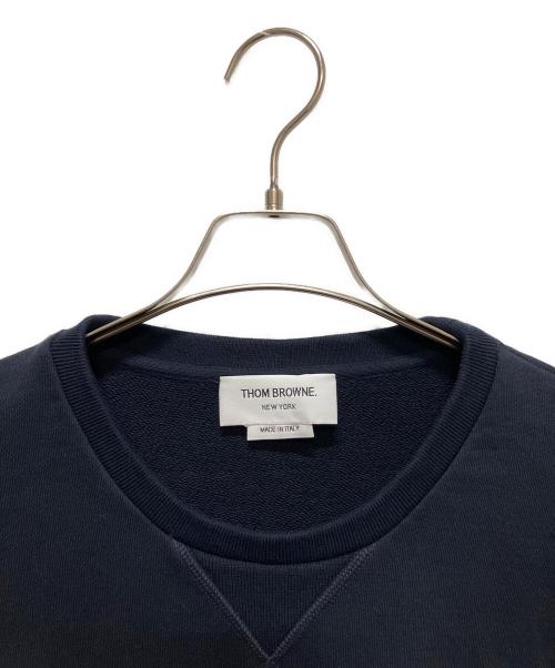 THOM BROWNE. NEW YORK（トムブラウン ニューヨーク）THOM BROWNE. NEW YORK (トムブラウンニューヨーク) クルーネックスウェット ネイビー サイズ:4の古着・服飾アイテム