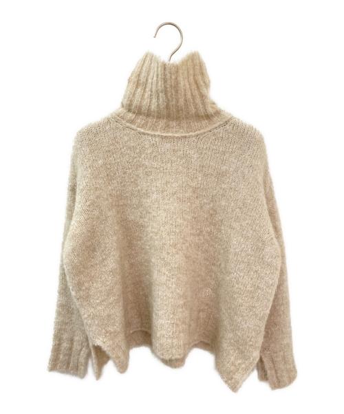 MM6 Maison Margiela（エムエムシックスメゾンマルジェラ）MM6 Maison Margiela (エムエムシックスメゾンマルジェラ) ヘアリー ロールネック ニット セーター ベージュ サイズ:XSの古着・服飾アイテム