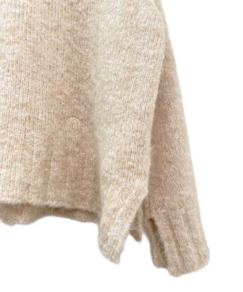 MM6 Maison Margiela（エムエムシックスメゾンマルジェラ）MM6 Maison Margiela (エムエムシックスメゾンマルジェラ) ヘアリー ロールネック ニット セーター ベージュ サイズ:XSの古着・服飾アイテム