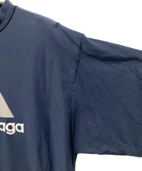 BALENCIAGA（バレンシアガ）BALENCIAGA (バレンシアガ) adidas (アディダス) ロゴ刺繍インサイドアウトTシャツ ネイビー サイズ:2の古着・服飾アイテム