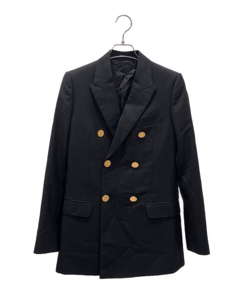 CELINE（セリーヌ）CELINE (セリーヌ) ダブルブレストロングテーラードジャケット ブラック サイズ:34の古着・服飾アイテム