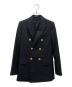 CELINE（セリーヌ）の古着「ダブルブレストロングテーラードジャケット」｜ブラック