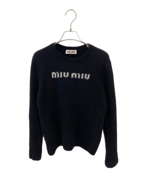 MIU MIU（ミュウミュウ）MIU MIU (ミュウミュウ) ウール×カシミヤ セーター ブラック サイズ:38の古着・服飾アイテム