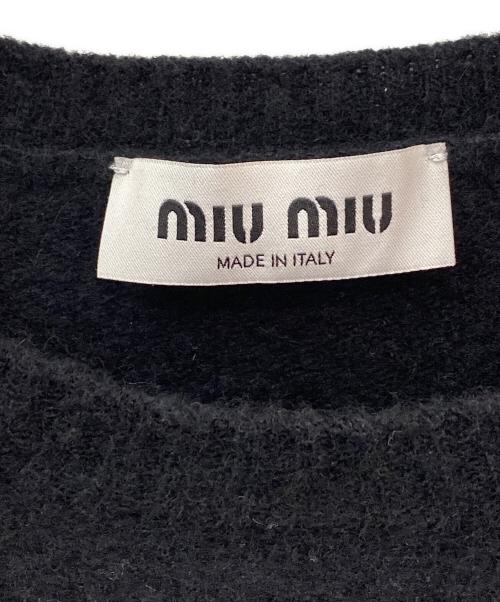 MIU MIU（ミュウミュウ）MIU MIU (ミュウミュウ) ウール×カシミヤ セーター ブラック サイズ:38の古着・服飾アイテム