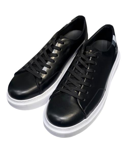 LOUIS VUITTON（ルイ ヴィトン）LOUIS VUITTON (ルイ ヴィトン) LVロゴ レザースニーカー ブラック サイズ:6 1/2の古着・服飾アイテム