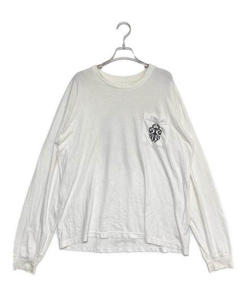 CHROME HEARTS（クロムハーツ）CHROME HEARTS (クロムハーツ) ロングスリーブポケットカットソー ホワイト サイズ:XLの古着・服飾アイテム