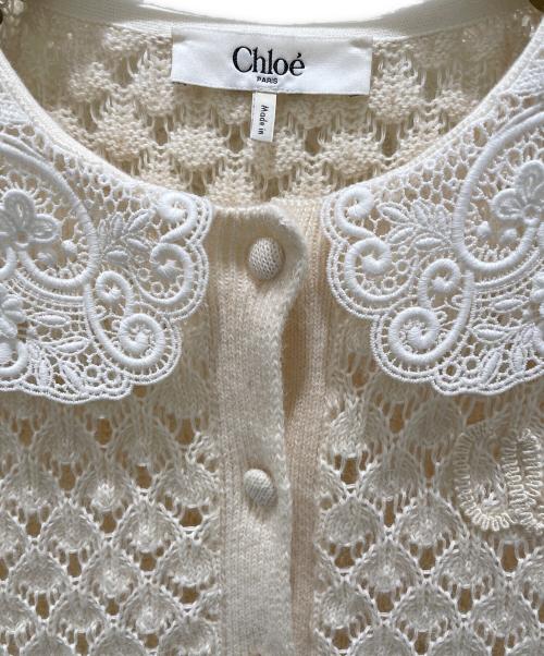 Chloe（クロエ）Chloe (クロエ) Pointelle knit/CHLOE POINTELLE KNIT アイボリー サイズ:XSの古着・服飾アイテム