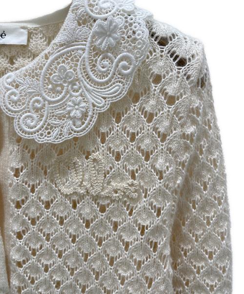 Chloe（クロエ）Chloe (クロエ) Pointelle knit/CHLOE POINTELLE KNIT アイボリー サイズ:XSの古着・服飾アイテム