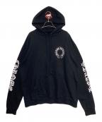 CHROME HEARTSクロムハーツ）の古着「MATTY BOY Chomper Horseshoe Hoodie」｜ブラック