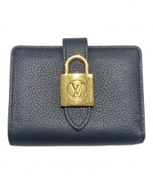LOUIS VUITTON（ルイ ヴィトン）の古着「ポルトフォイユ・ロウキー・コンパクト」｜ブラック