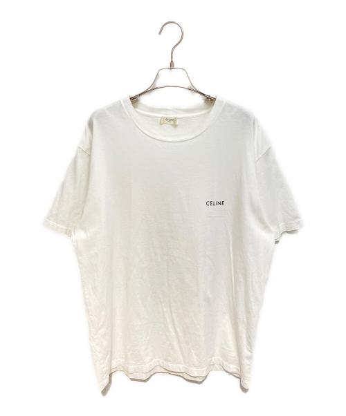 CELINE（セリーヌ）CELINE (セリーヌ) ロゴTシャツ ホワイト サイズ:Mの古着・服飾アイテム