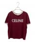 CELINE（セリーヌ）の古着「ロゴトリムTシャツ」｜ワインレッド