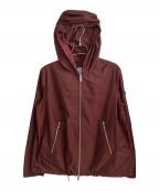 PRADAプラダ）の古着「ロゴプレートナイロンジャケット」｜ワインレッド