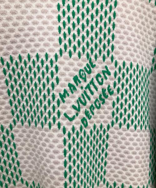 LOUIS VUITTON（ルイ ヴィトン）LOUIS VUITTON (ルイ ヴィトン) 24SS Damier Cotton Sweatshirt/ダミエコットンスウェット グリーン×ホワイト サイズ:XXLの古着・服飾アイテム