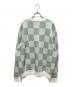 LOUIS VUITTON (ルイ ヴィトン) 24SS Damier Cotton Sweatshirt/ダミエコットンスウェット グリーン×ホワイト サイズ:XXL：140000円
