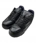 LOUIS VUITTONルイ ヴィトン）の古着「LVトレイナーラインスニーカー」｜ブラック