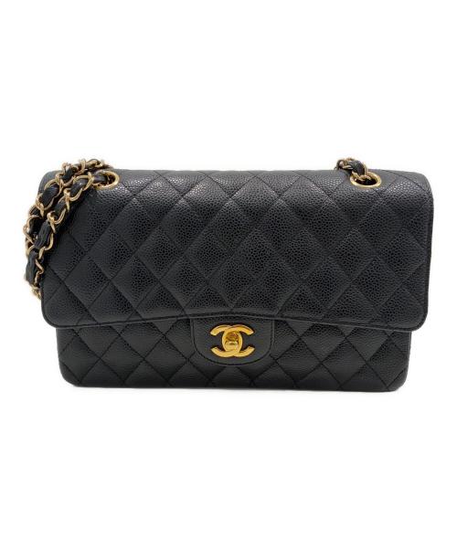 CHANEL（シャネル）CHANEL (シャネル) マトラッセ25　Wフラップチェーンショルダーバッグ ブラック サイズ:25の古着・服飾アイテム