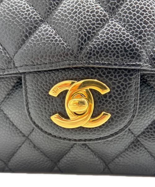 CHANEL（シャネル）CHANEL (シャネル) マトラッセ25　Wフラップチェーンショルダーバッグ ブラック サイズ:25の古着・服飾アイテム