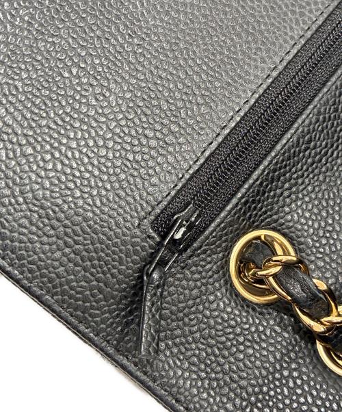 CHANEL（シャネル）CHANEL (シャネル) マトラッセ25　Wフラップチェーンショルダーバッグ ブラック サイズ:25の古着・服飾アイテム