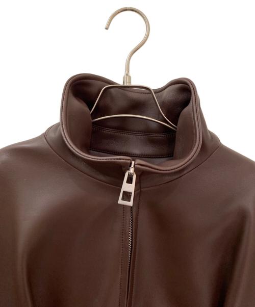LOEWE（ロエベ）LOEWE (ロエベ) レザーバルーンジャケット ブラウン サイズ:34の古着・服飾アイテム