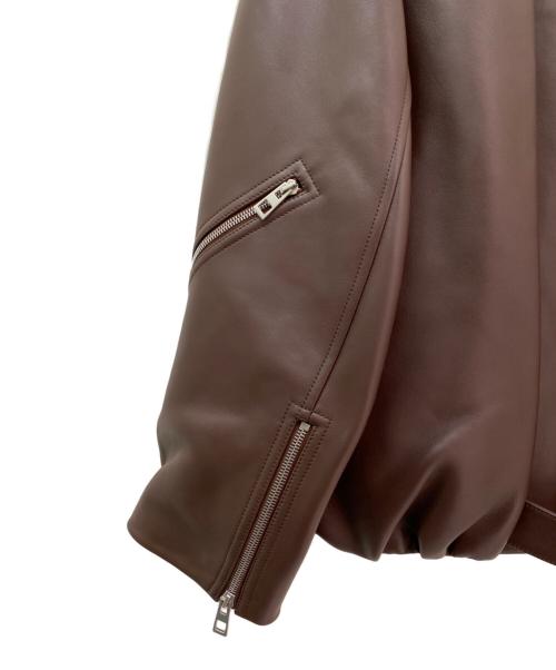 LOEWE（ロエベ）LOEWE (ロエベ) レザーバルーンジャケット ブラウン サイズ:34の古着・服飾アイテム