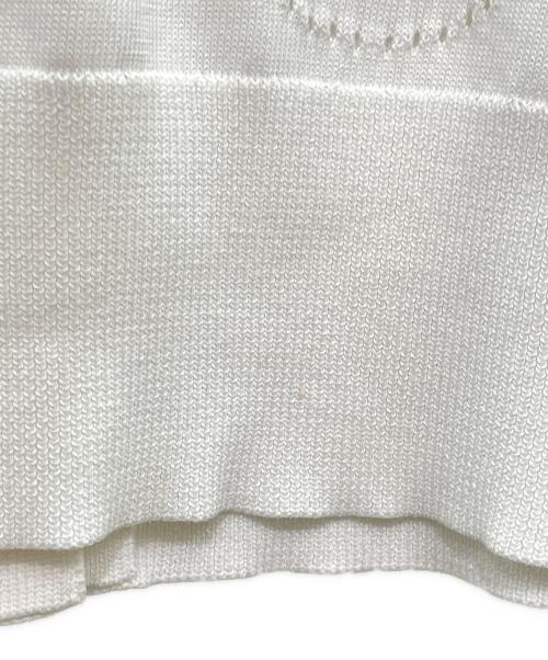 HERMES（エルメス）HERMES (エルメス) パンチング カーディンガン ホワイト サイズ:40の古着・服飾アイテム