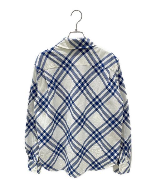 BURBERRY（バーバリー）BURBERRY (バーバリー) チェックフランネルシャツ ブルー×ホワイト サイズ:4の古着・服飾アイテム