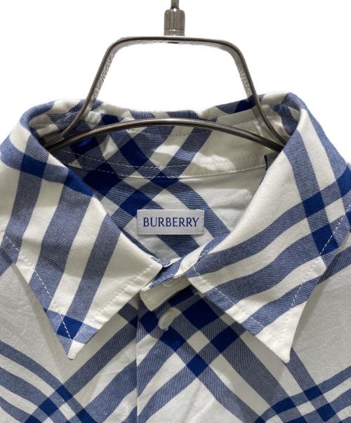 BURBERRY（バーバリー）BURBERRY (バーバリー) チェックフランネルシャツ ブルー×ホワイト サイズ:4の古着・服飾アイテム