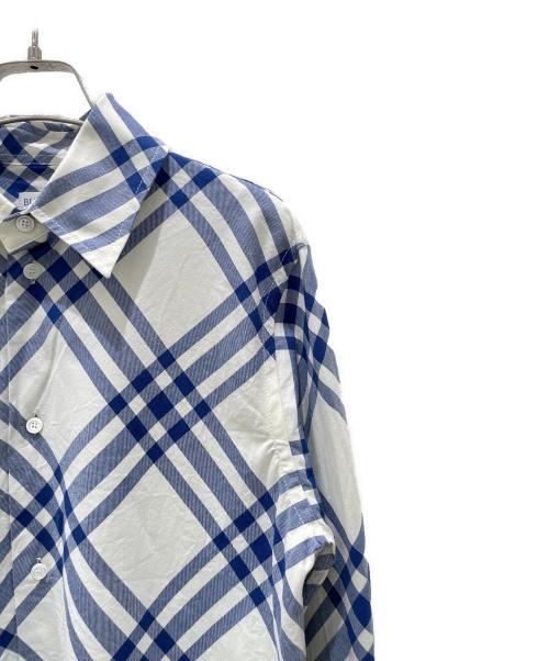 BURBERRY（バーバリー）BURBERRY (バーバリー) チェックフランネルシャツ ブルー×ホワイト サイズ:4の古着・服飾アイテム