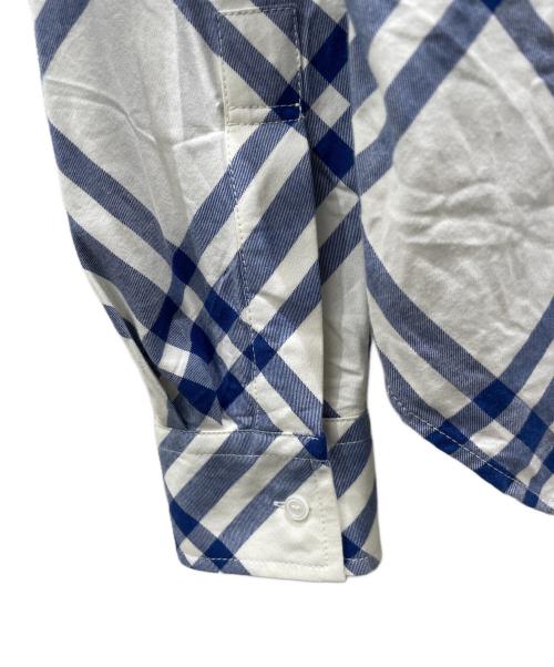 BURBERRY（バーバリー）BURBERRY (バーバリー) チェックフランネルシャツ ブルー×ホワイト サイズ:4の古着・服飾アイテム