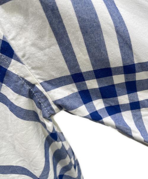 BURBERRY（バーバリー）BURBERRY (バーバリー) チェックフランネルシャツ ブルー×ホワイト サイズ:4の古着・服飾アイテム