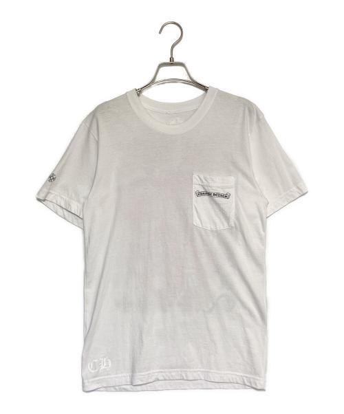 CHROME HEARTS（クロムハーツ）CHROME HEARTS (クロムハーツ) ダガーアイチャートSSポケットTシャツ ホワイト サイズ:Mの古着・服飾アイテム