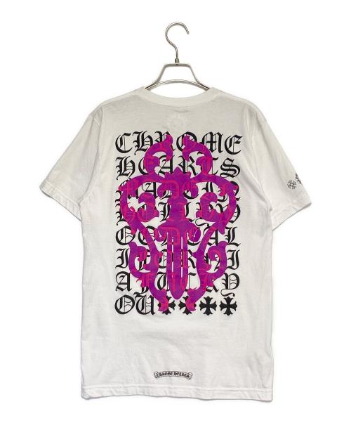 CHROME HEARTS（クロムハーツ）CHROME HEARTS (クロムハーツ) ダガーアイチャートSSポケットTシャツ ホワイト サイズ:Mの古着・服飾アイテム